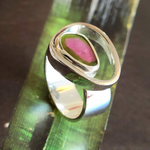 Zilver met watermeloen-toermalijn