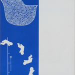 092 F, Amato Oreste, Ominidi (cover album), 1971, carta CM Fabriano 100/100 cotone 300 gr., litografia 30/50, 50x70, magazzino temp. costante in scatola di legno D