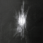 056 C Prestento Giustina, “Marta” (Intrecci), 1991 Italia cartoncino nero Litografia 78/100 realizzata sulla musica di Vittorio Gelmetti 34x40 cm.
