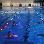 Schwimmen auf der 50m Bahn im Langwasserbad