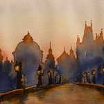 Prag, Aquarell (ZU VERKAUFEN/ FOR SALE)