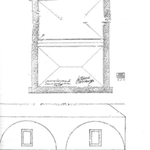 1654 Trazas de la espadaña y el coro del Convento de Santa Clara