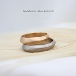 "Shape" - Eheringe, Damenring Roségold 750 895.- / Herrenring Weissgold 750 1340.-