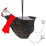 Guinea Fowl 3D bird greeting card