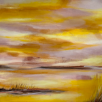 "feels like summer", 90x100, Naturpigmente und Treibholz auf Leinwand