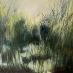 "Hohes Gras", 90 x 105, Naturpigmente auf Leinwand