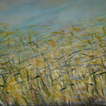 "Schilf", 90x105, Mischtechnik auf Leinwand