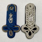 Gendarmerie Grand-Ducale Luxembourg - Epaulette Tenue Gala, Gendarme–Maréchal-des-Logis/Adjudant, AdjChef & Officiers - Monogramme SAR Grand-Duchesse Charlotte (1920-1949)