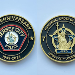 Jersey City Police 75th Anniversary (1949-2024), Fraternal Order of Police (FOP) Lodge #4 - challenge coin
