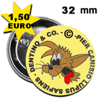 COD.010-SPILLA 32 mm - PIER CANISIO LUPUS SAPIENS - EURO 1,50