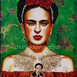 Frida Por Vida II ©2023, Acrylic on Canvas, Dimensions 18" w x 24" h, Private Collector