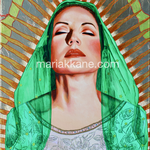 Virgen de Guadalupe ©2023, Dimensions: 18" w  x 24" h, Acrylic on Canvas