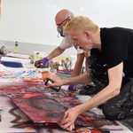 Live-Painting am 21. Juli 2016 in der whiteBOX (Foto: Gunter Hahn)