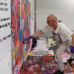 Live-Painting am 21. Juli 2016 in der whiteBOX (Foto: Gunter Hahn)