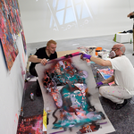 Live-Painting am 21. Juli 2016 in der whiteBOX (Foto: Gunter Hahn)