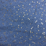 Blauer Sweat mit goldenen Sternen - 60% Baumwolle, 35% Polyester, 5% Elasthan