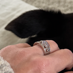 Zilveren ring met vergeet-mij-nietje