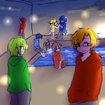 「夜明けと蛍」