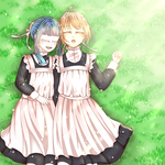 【メイド服をぬぎ捨てて】2016年制作。同名同人誌の表紙イラスト