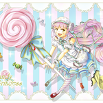 【キャンディーちゃん】2015年制作。ポケットランド＆@games お菓子の国のお姫様アバター化イラコン参加作品。