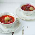 Mediterrane Tomatensuppe mit Oliven