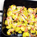 Gerösteter Rosenkohl mit Chili & Speck