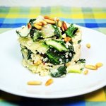 Blumenkohl-Risotto mit Mangold & Pinienkernen