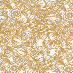 besch. Baumwolle AU Maison - Design: Caroline / 2farbiges Blumenmuster - Farbe: mustard