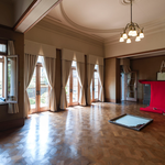 Purusha-Light, installation view, red felt mat, mirror, paraffin, a historically significant framemixed media, Ohara Museum, Okayama, 2014/photo:Fukunaga Kazuo
