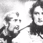 Ludwik Solski i Stanisława Engelówna w scenie z filmu Geniusz sceny ( 1938 )