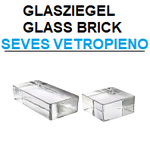 SEVES Vollglasziegel Glasziegel Seves Vetropieno Glasstein Solid Glass Brick Österreich Luxemburg Schweiz France briques verre blocs solides Danmark glas mursten faste glasblokke Nederland ne glazen stenen massieve glazen blokken Belgique Italien Italy