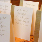 Tischkarten für eine goldene Hochzeit
