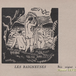 18 Baigneuses, bois, 9x9, 1925.