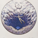 1975.  L'homme volant, feuille de 75 x 50.