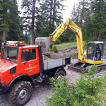 Kracherbach Wehr ausbaggern