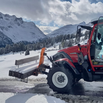 Lintrac in Oberlech, Tannbergbank abholen
