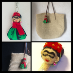 LLavero ispirado en Frida Khalo .  100% hecho a mano $8.00 - DISPONIBLE