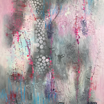 Polarlichter im Morgennebel, 120 x 80x 2 cm 