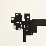 Empreinte typographique II, gravure monotype, 23X30 cm, 2013