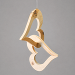 Herzpaar hängend ; € 40 ; 22cm ; INFO: Holz ist ein Naturprodukt, daher können Abweichungen vorkommen.