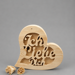 " Ich liebe Dich " Herz € 30 ; 17 cm hoch; INFO: Holz ist ein Naturprodukt, daher können Abweichungen vorkommen.