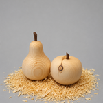 Apfel & Birne SET ; € 38; INFO: Holz ist ein Naturprodukt, daher können Abweichungen vorkommen.