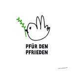 Leinwanddruck "Pfür den Pfrieden"