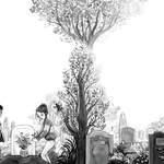 Illu aus "Der Büchergarten - Ein blühendes Geheimnnis", siehe Kinderbücher