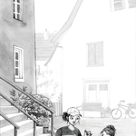 Illu aus "Der Büchergarten - Ein blühendes Geheimnnis", siehe Kinderbücher