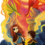 Illustration aus "Der Zauberschüler - Feuer über dem Drachenfelsen", Loewe Verlag, siehe Kinderbücher