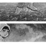 Illustration aus "Jonas und Fricka, Ebbe und Flut", Karibu, siehe Kinderbücher