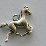 Metall-Pferd - 3D (vorne und hinten gleich), 20 x 16 mm