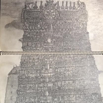ミーナクシ寺院の門塔　/　Gate tower of the Meenakushi temple.