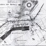 Ortsplan und Familiennamen von Haffwerder im Jahr 1938